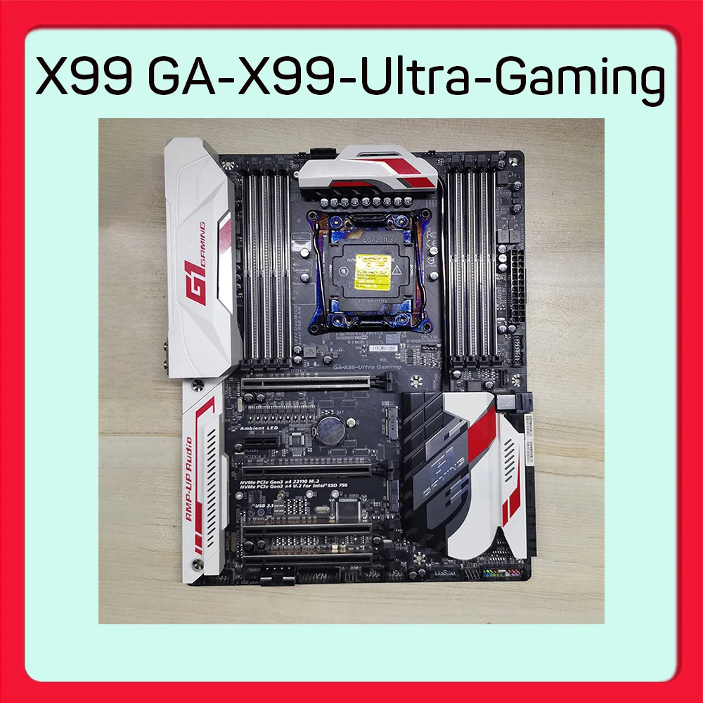 

Материнская плата для настольного ПК Giga-byte LGA 2011-V3 DDR4 128 ГБ PCI-E 3,0 ATX X99 GA-X99-Ultra-Gaming