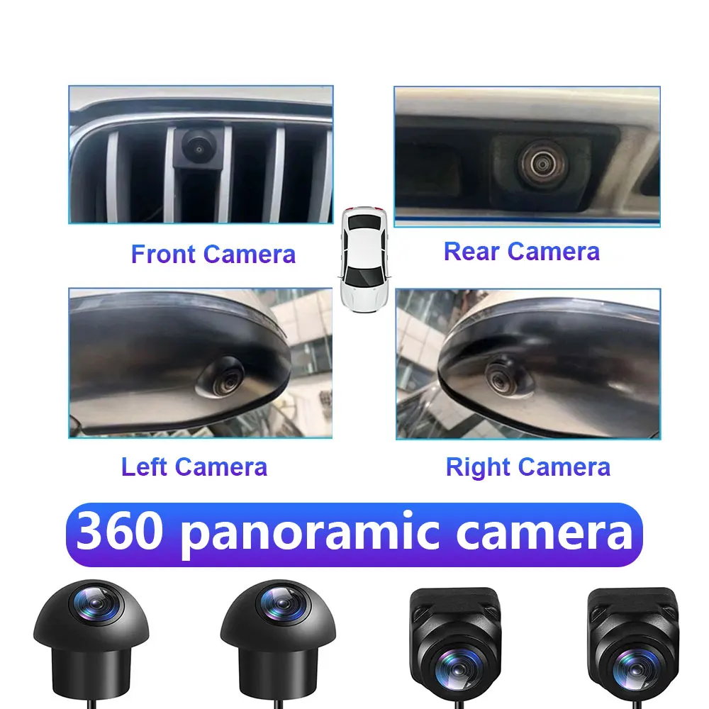 For Car Accessories 360 ° Panoramic Car Android Radio Multimedia Camera 3D  Front And Rear Views, Left And Right Dash Cam 1080P