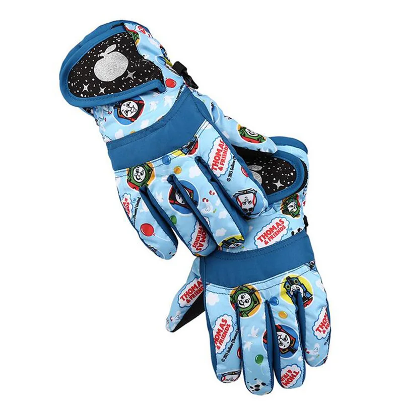 3-7 Years Old Children Winter Warm Outdoor Sport Snow Ski Glove Thick Plush Boy Girl Child Fitness Windproof Cycling Mitten S16