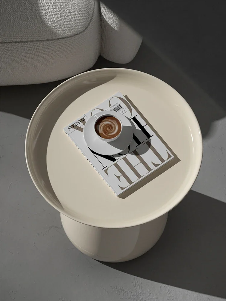 

Living room coffee table Solid cream corner table Minimalist modern minimalist circular coffee table