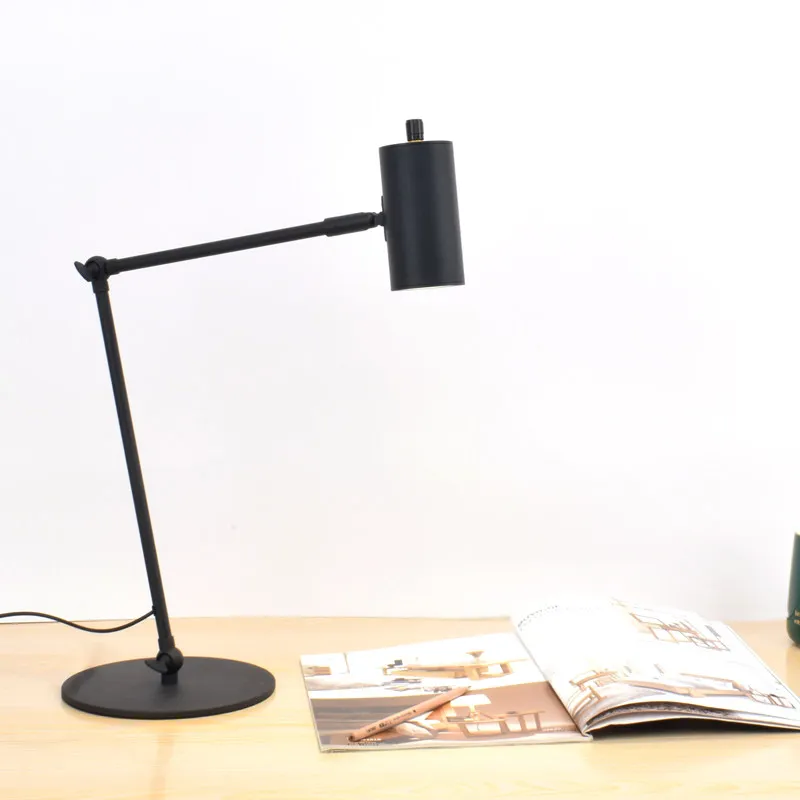 American Minimalist Light Luxury Office Designer Work Desk Nordic Study Simple Bedside Table Eye Protection Small Desk Lamp