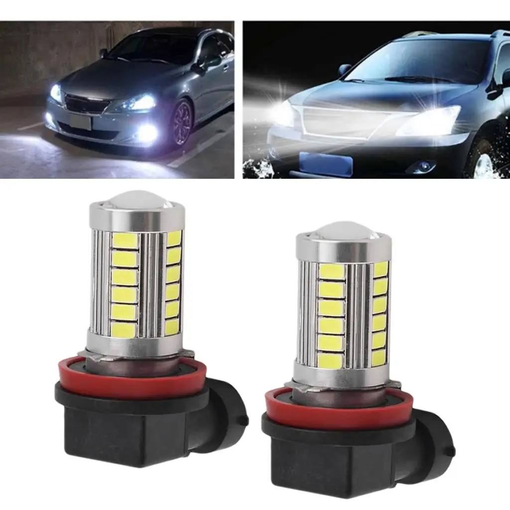 2x Xenon White H11 21 LED Fog Driving Light Bulbs 12V ~ 24V for Cars