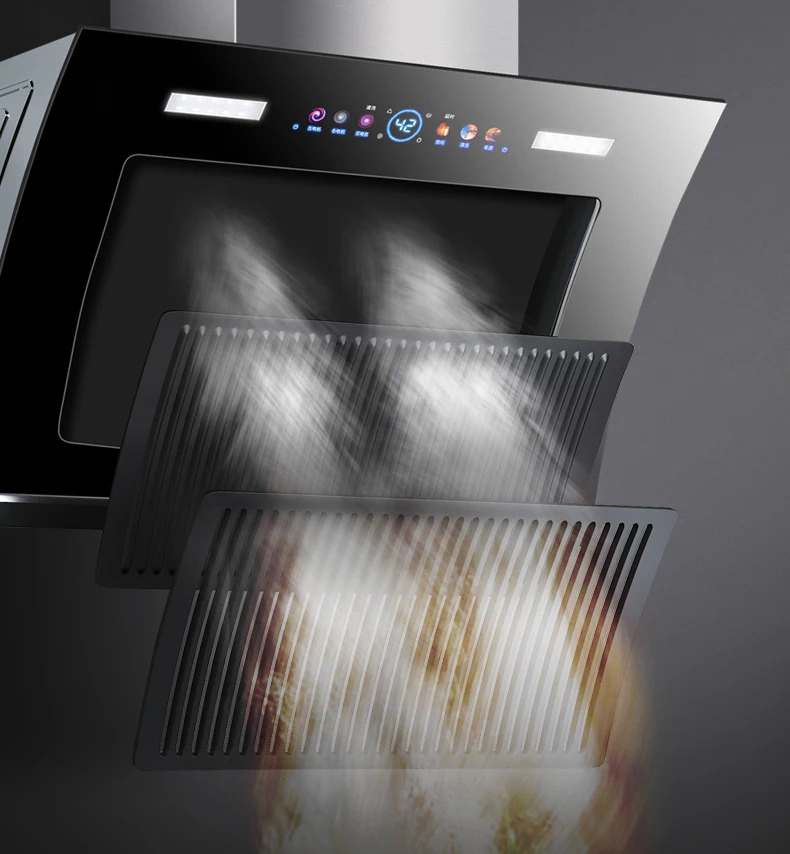 وظيفة جديدة محرك مزدوج شفاط المطبخ شفط قوي المطبخ شفط الدخان كامبانا Extractora De Cocina Hotte