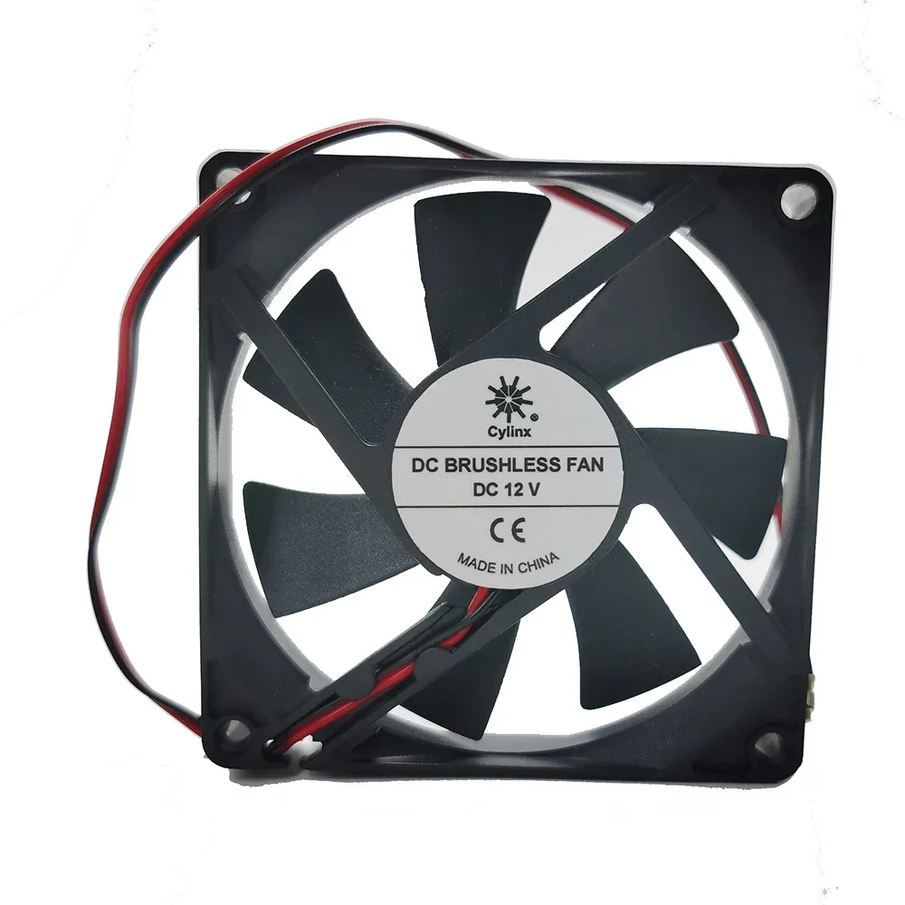 

8cm 8015 80mm fan DC 12V 0.075A 0.9W 2-wire CPU Chassis Power Ultra-quiet Cooling Fan 80X80X15MM Double ball bearing