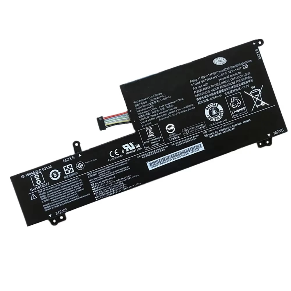 L16M6PC1 L16L6PC1 11.58V 72Wh 6217mAh Laptop Battery For Lenovo Yoga 720 720-15 720-15Ikb Series L16C6PC1 3ICP4/43/110