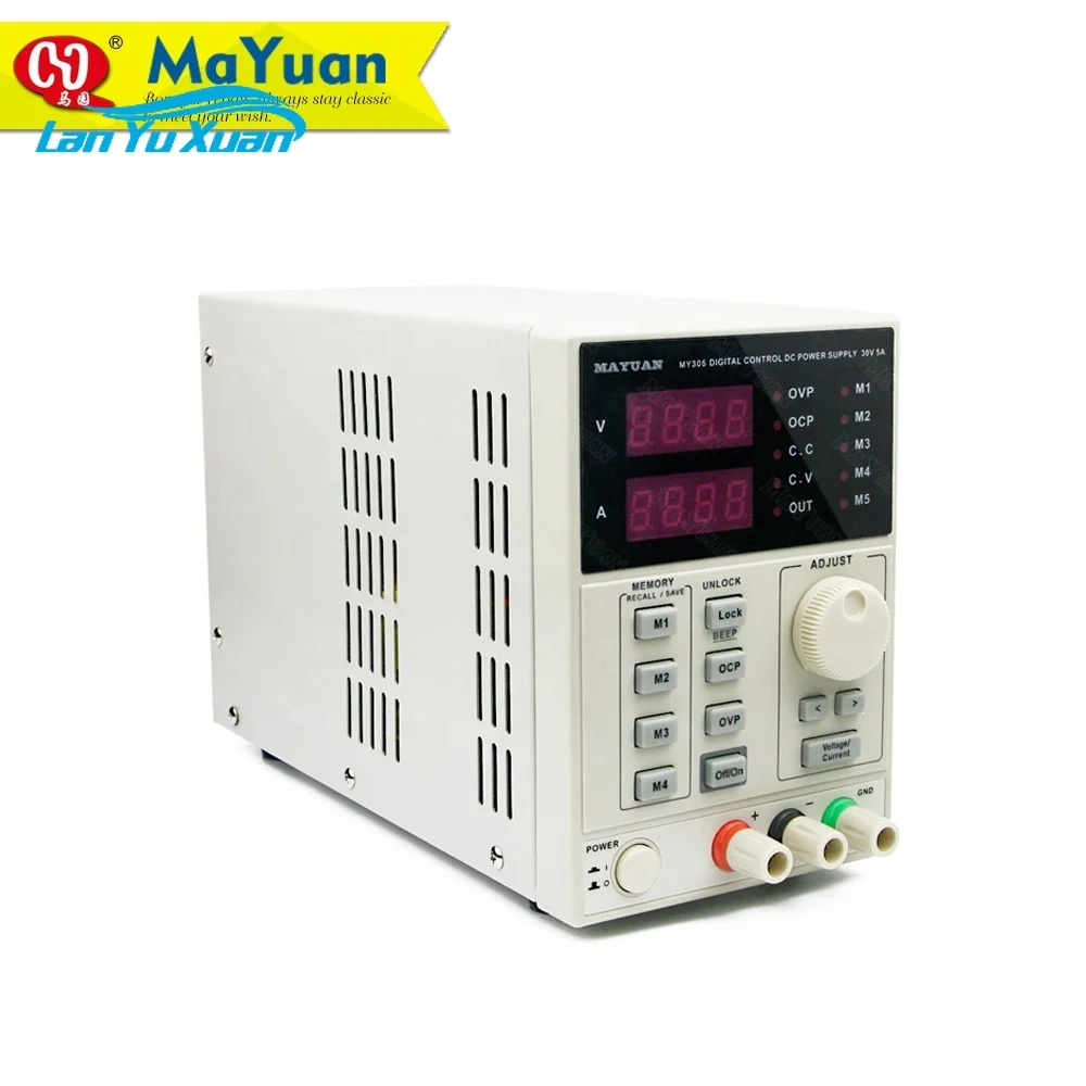 

4 Digits LED Display High Accuracy Switching DC Stabilizer Voltage Regulator, Power Supply with Memory Function 30V 5A