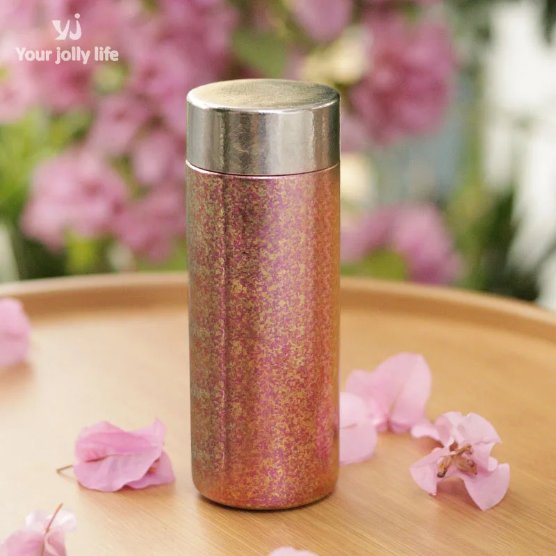 

200ml Mini Thermos Cup,Double Layer Pure Titanium Vacuum Flasks,Drinkware,Pocket Mug,Portable Water Bottle For Shopping Camping