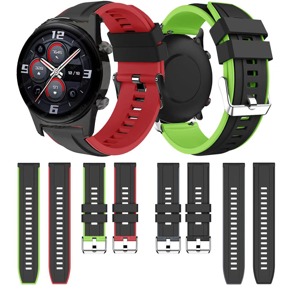 For Honor Watch GS 3 Smart Watch Band 22mm Silicone Sport Bracelet For Honor Watch GS Pro/Magic 1 2 46mm/Huawei GT 2 Wrist Strap