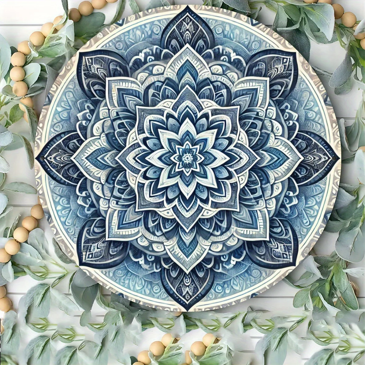 Blue Mandala-Inspired 8x8