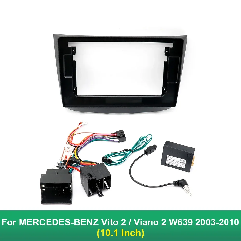 For MERCEDES-BENZ Vito 2 / Viano 2 W639 2003-2010(10.1 Inch) Car Radio Stereo Android MP5 Player 2Din Head Unit Panel Frame Trim