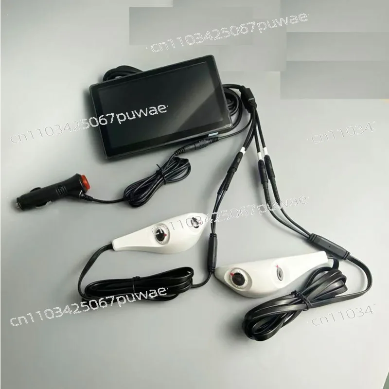 7-inch Dolphin Dual-Lens Car Electronic Mirror Monitor | AHD 1080P Front & Rear Integrated Camera Kit