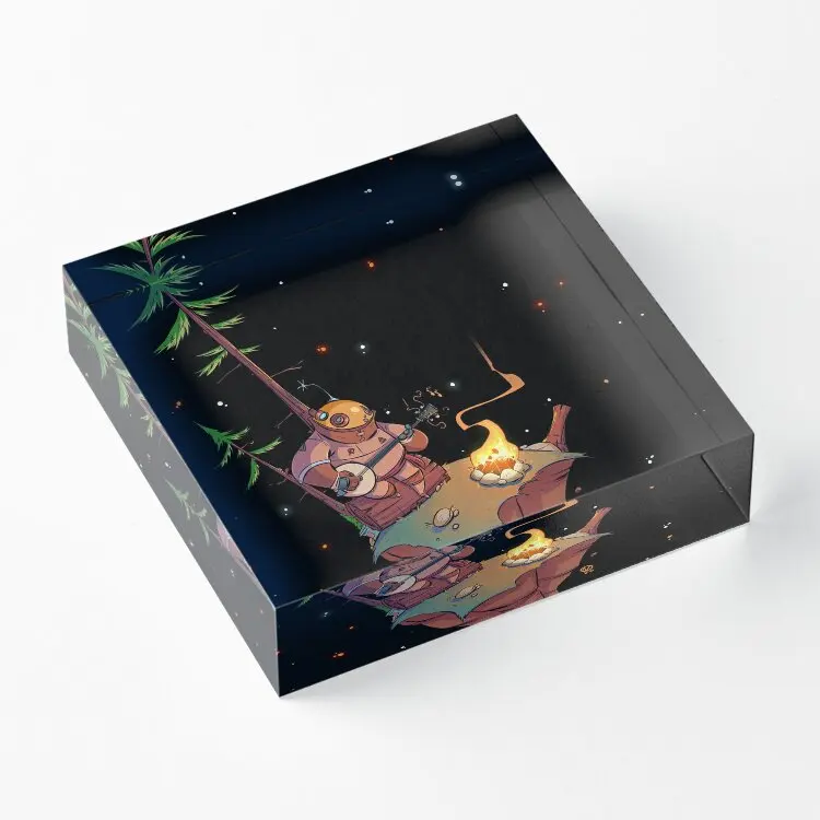 Outer Wilds Game  Acrylic Block Room Board  Transparent Home Fashionable Funny Art Process Pad Print Decoration Cute Wedding