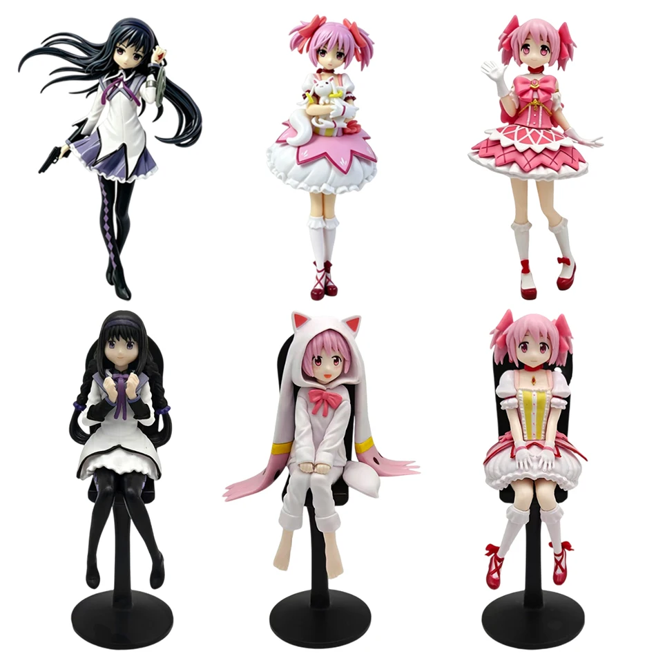 Anime 16,5-18,5 cm Kaname Madoa Akemi Homura Sitzende und stehende Pose, süße süße Figur, PVC-Modell, Spielzeug, Geschenke, auf Lager