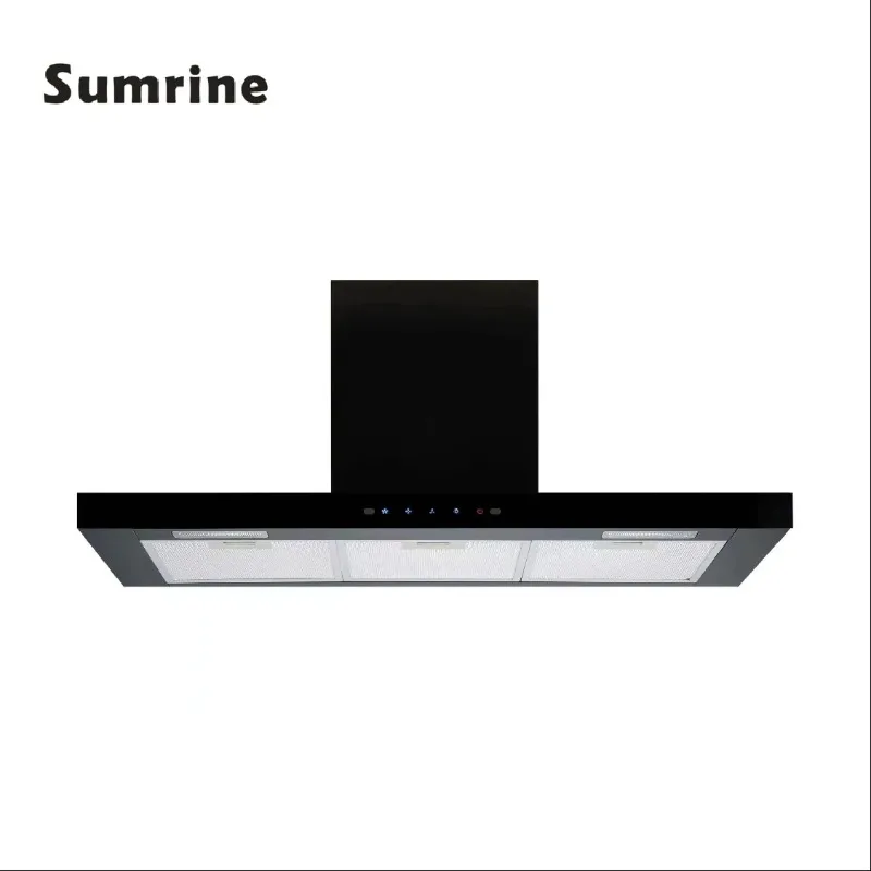 شفاط المطبخ 900 مم مع محرك نحاسي بفتحات تهوية من النوع المطبخ، مدخنة عادم على الطراز الأوروبي