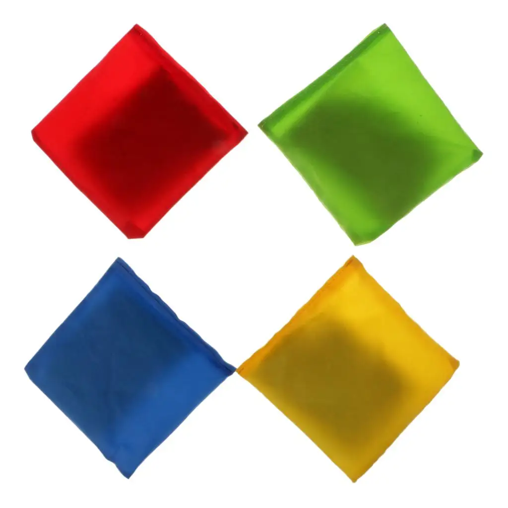 Cornhole Toss Pouch Canvas Material PVC Core 3.9 Inch Square Outdoor Throwing Game Bag
