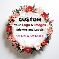 Logo Tag Sticker Custom Waterproof Kawaii Stickers Decals Personalized First Name Label for Children School Stationery Bottle