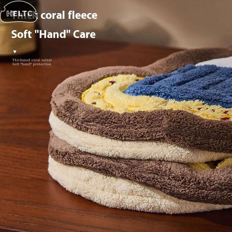 

Кухонное полотенце для рук, впитывающее полотенце для ванной комнаты, настенное подвесное полотенце, утолщенный носовой платок для кухни, полотенце для рук, ткань для чистки