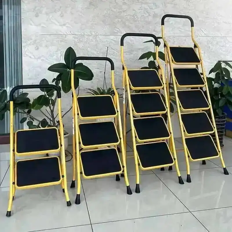 Multi-functional Portable Folding Step Stool Ladders Home Armrest Ladder Thickened Indoor Herringbone Ladder Telescopic Stairs Y