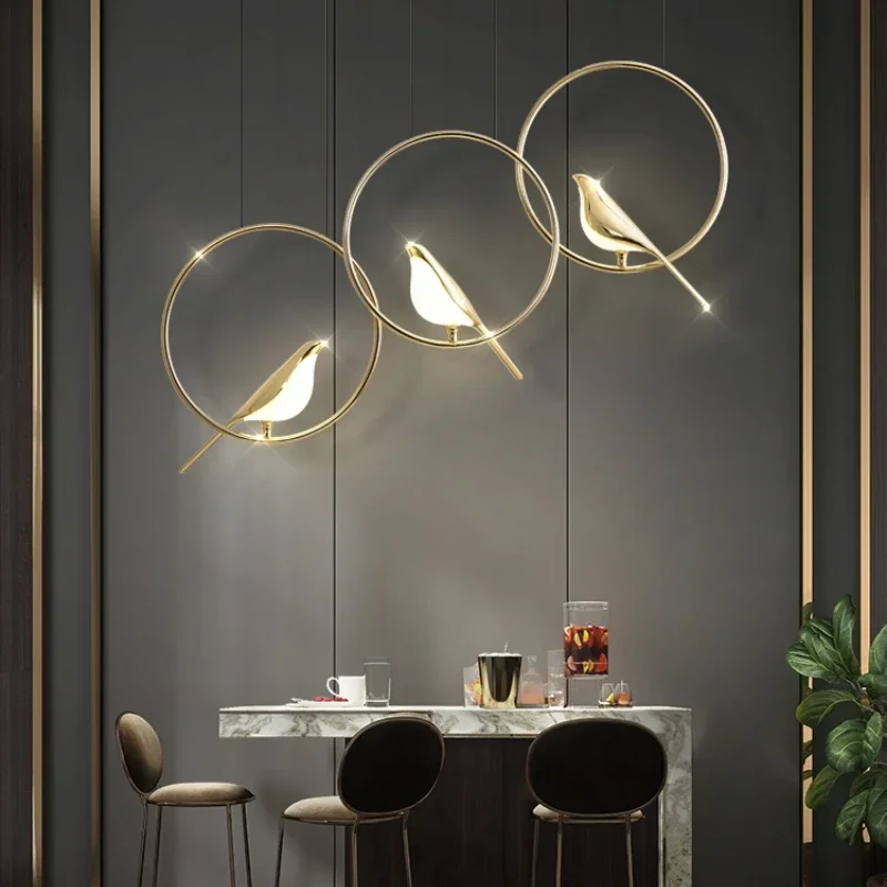 

*Dining Room Chandelier Modern Minimalist Bar Cafe Bedroom Bedside Lamp Magpie Series