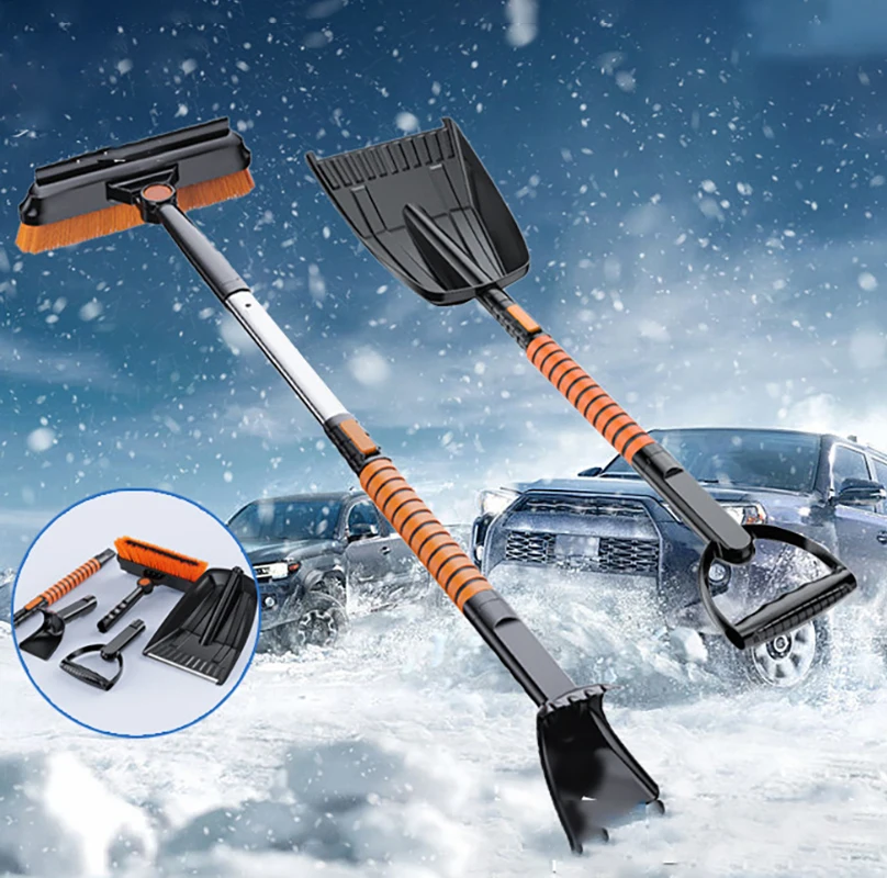 1 Set Car Glass Winter Ice Removing Brush Shovel Tools Retractable Car Snow Glass Remover Cleaner Tool Wash Accessories