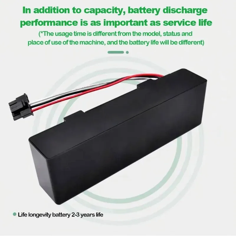 Rechargeable battery For VIOMI V2 Pro VRVCLMB21B MVVC01-JG Sweeping Mopping Robot 14.8V 12800mAh Vacuum Cleaner