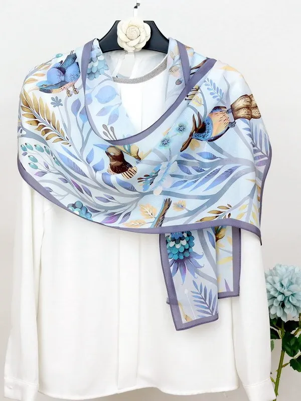純粋なシルクダブルガーゼロングスカーフコレクション女性の春夏の新しいマルベリーシルクスカーフ日焼け止めショールファッショナブルなアクセサリー