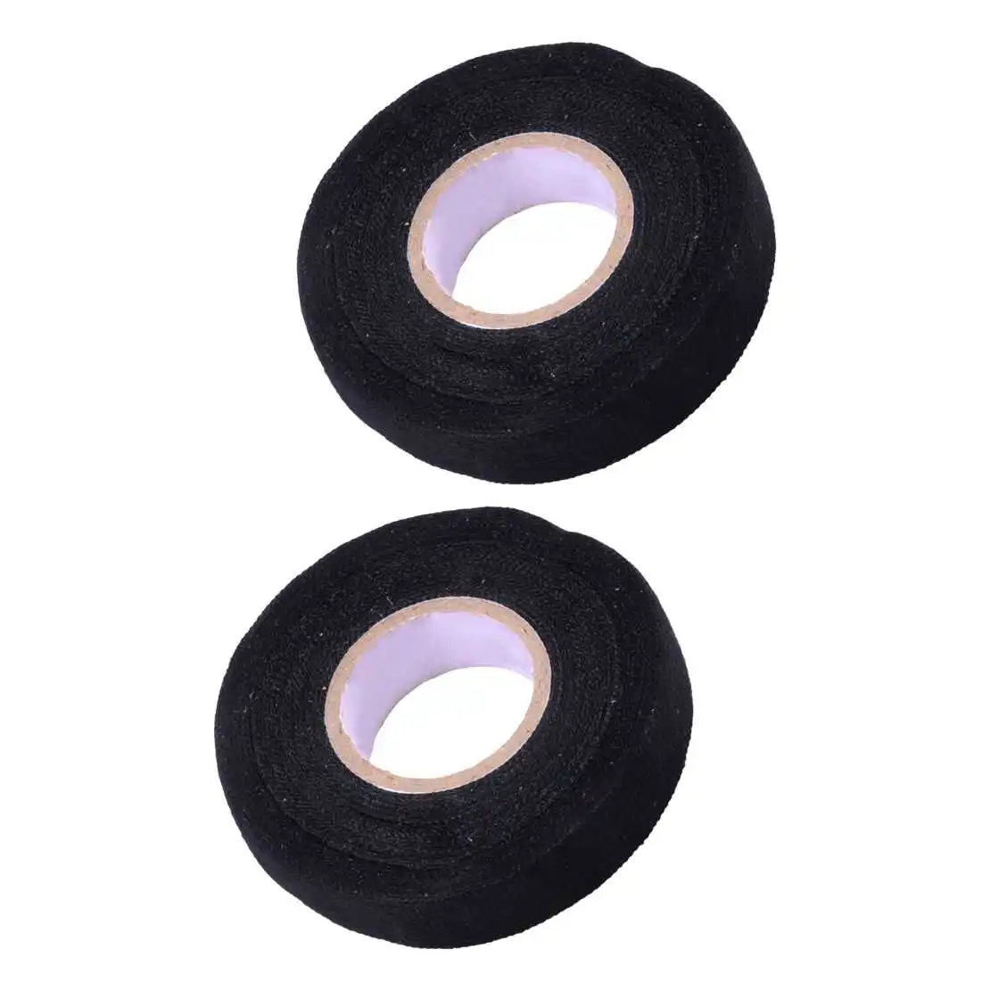 2 Rolls Cloth Electrical Tape Self-Adhesive Flame-Retardant Tape Wire Cable Loom Harness Tape 15m*19mm Car Auto Truck