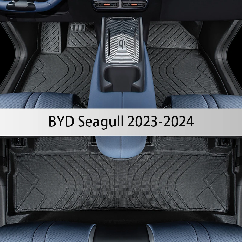 TPE Custom Car Floor Mats For BYD Seagull 2023 2024 Waterproof Carpet Auto Interior Accessories