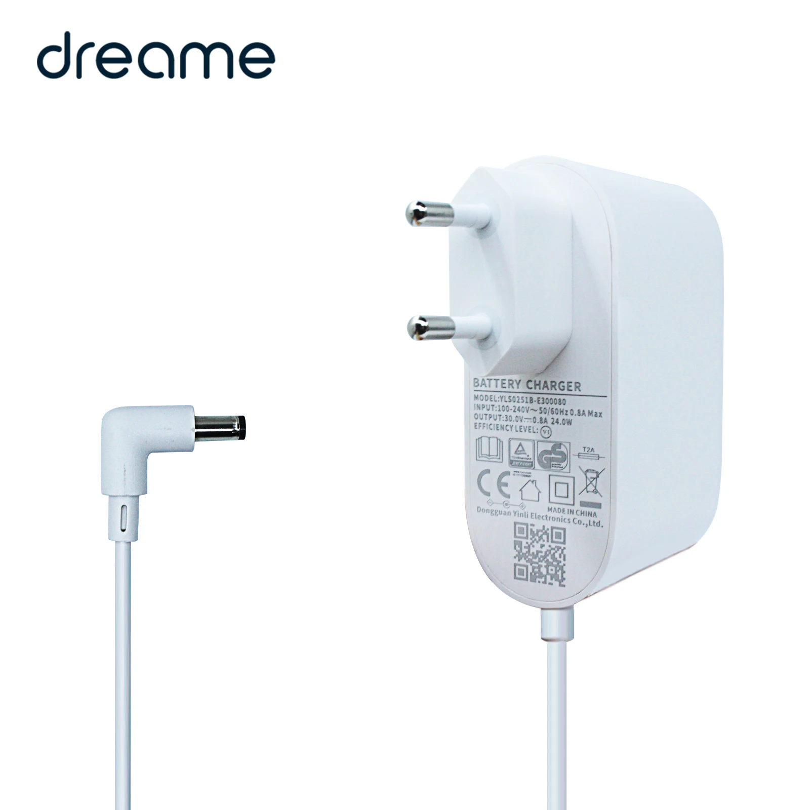 Adaptateur secteur avec prise UE, chargeur de batterie, pièces de rechange, accessoires d'origine Dreame, V9, V9P, V10, V11, V12, T10, T20, T30