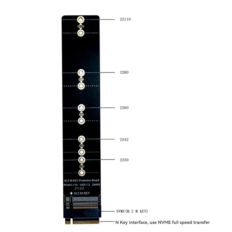 NEW-PCI-E To M.2 NVME SSD Adapter M.2 M-Key NVME PCIE Protection Board Supports 2230 2242 2260 2280 M.2 SSD