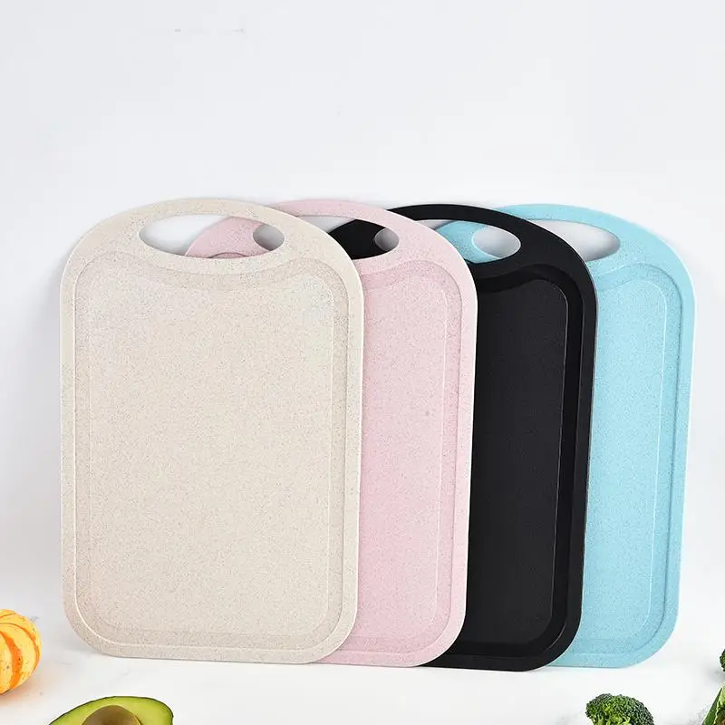Food Grade Wheat Straw Cutting Board Small Portable Fruit Vegetable Chopping Board for Baby Food Prep Bpa Free Kitchen Cutting M