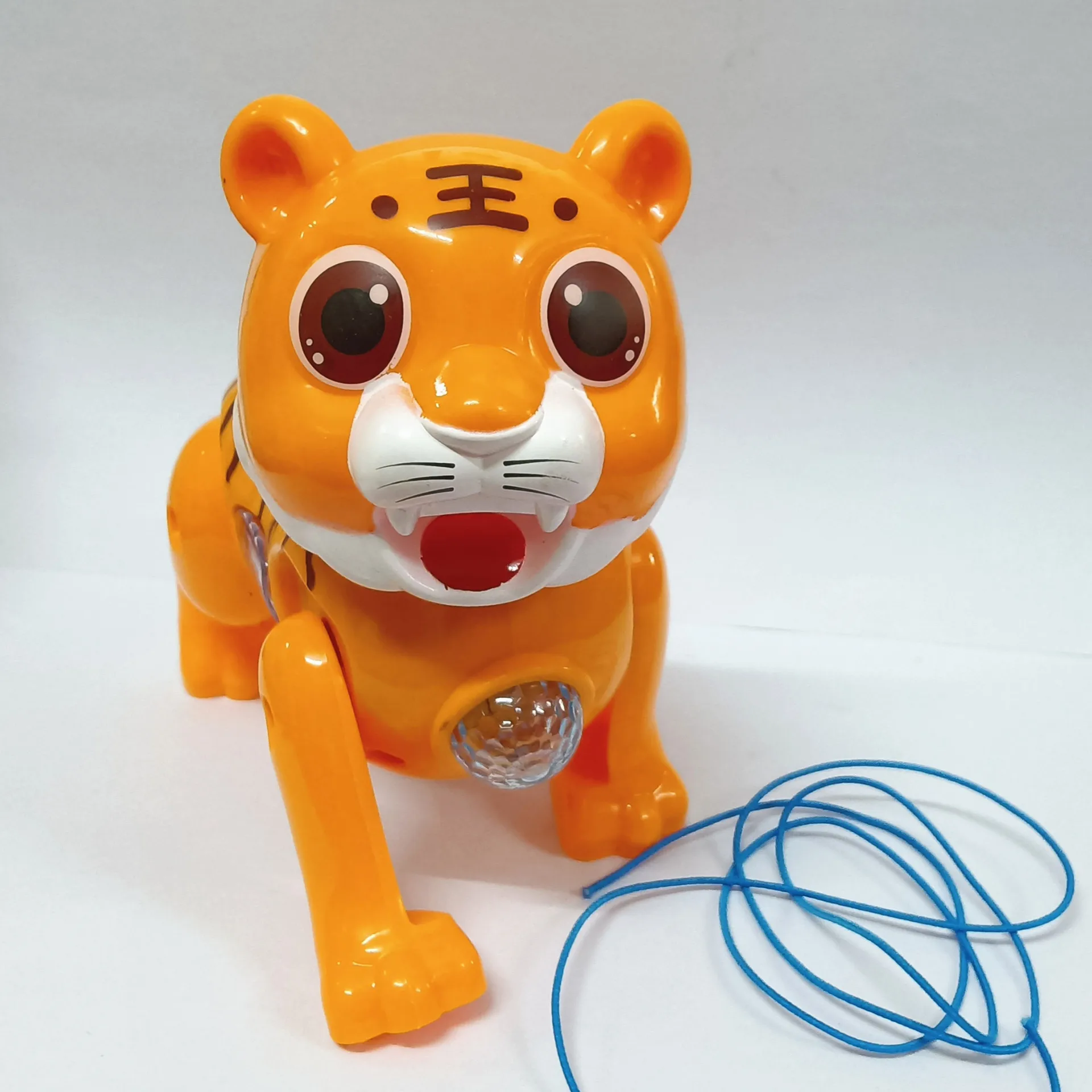 Children\'s Electric Toys With Lights Music Projection Pull-wire Walking Tiger Model Toys Baby Puzzle Toys Kids Birthday Gifts