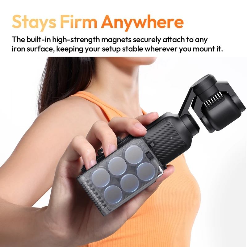 Ulanzi PK15 Pocket 3 Magnetyczny Uchwyt Rozszerzający do DJI OSMO Pocket 3 Cold Shoe 180 °   Regulowane mocowanie lampy wideo — zdjęcie produktu 3