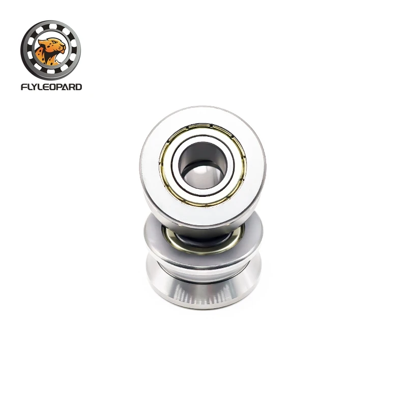 2PCS LV202-41ZZ V Groove Guide Roller Bearing 15x41x20 mm Bearings LV202-41 LV202-41Z ZZ Traces Walking Guide Rail Bearings