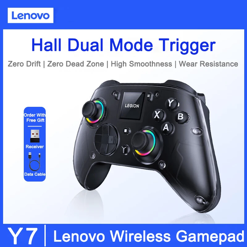 Lenovo LEGION Y7 GamePad Support Wireless Bluetooth/2.4G Receiver Connection Adaptation PC/ Switch/PS4 Display Screen Controller