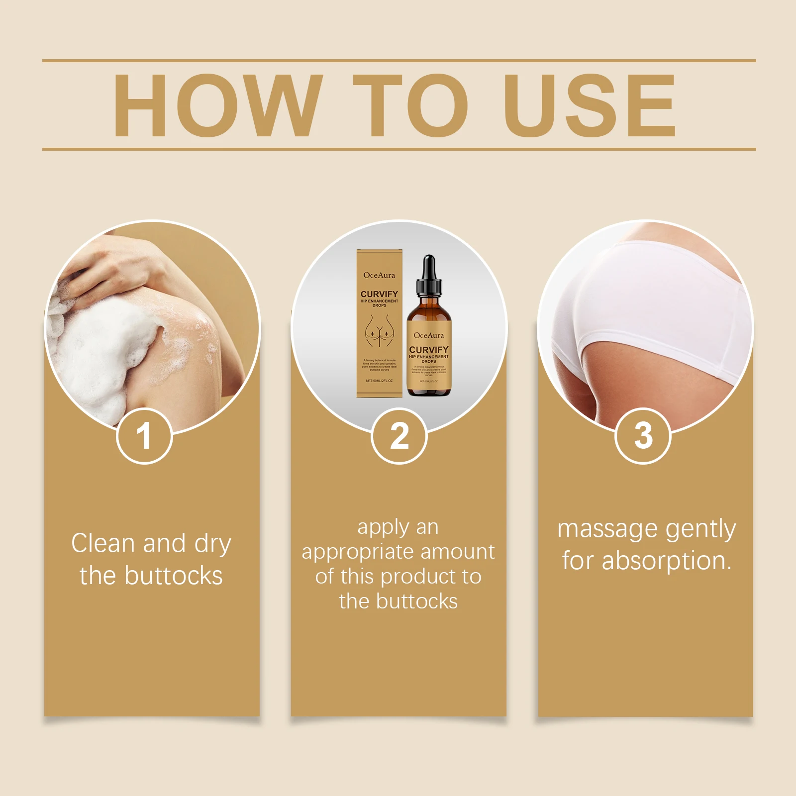 Hip Firming Enlarge Essence Enhance Skin Elasticity Improve Hip Depression Create Perfect Lines Moisturizing Hip Care Serum Oil view 6