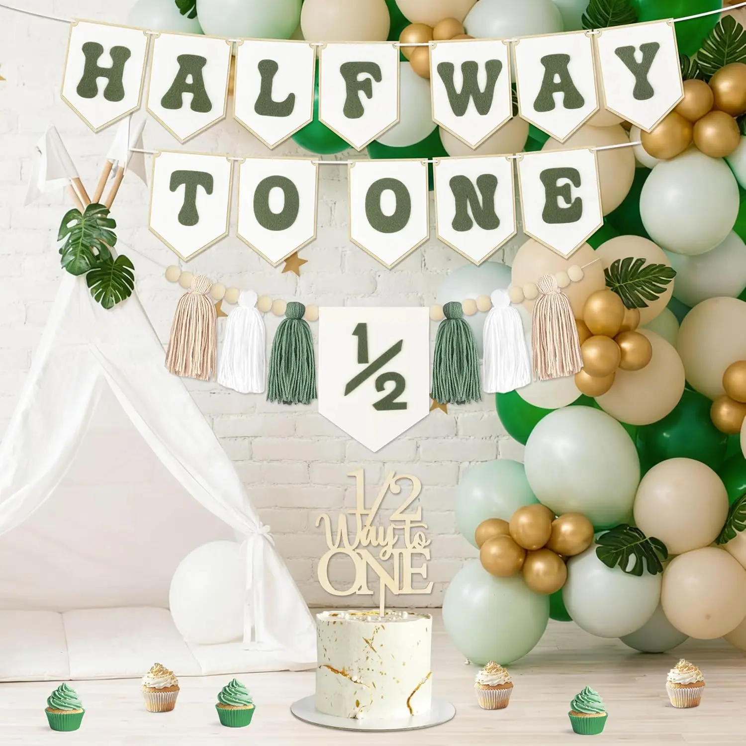 6-Month Birthday Party Decorations Set, 4 Pieces description 8