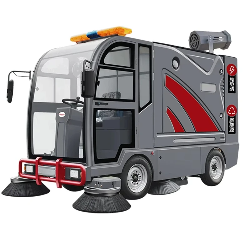 Electric Road Sweeper Compact Chassis Park Sweeping Rig For Commercial Mall Narrow Walkway Dust Debris Clearing Works
