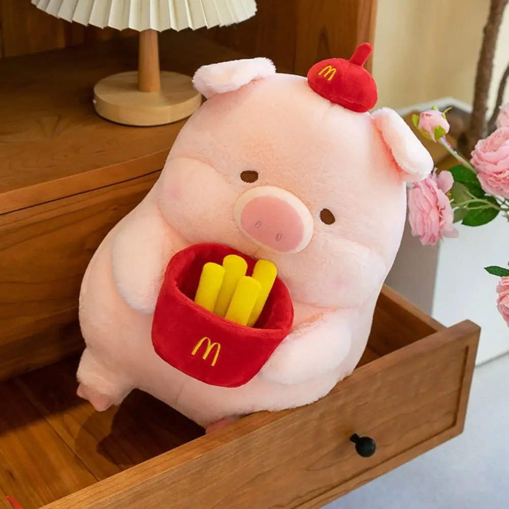 Stofftiere Französisch Frites Schwein Plüschpuppe Lustige Cartoon Lulu Schwein Puppe Plüschtier 36 cm Niedliche Cartoon Gefüllte Puppe Weihnachtsgeschenk