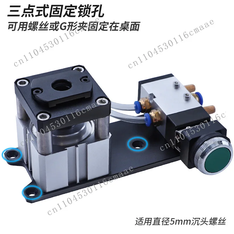 Pneumatic Edge Banding Strip Punching Machine 3-in-1 Hole Round Sticker Sheet Machine Edge Banding with Punching