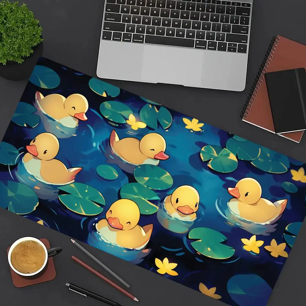 

Коврик для мыши Little Yellow Ducks, большой коврик для компьютерной офисной игры, настольный коврик XXL, резиновые противоскользящие коврики для клавиатуры с краями, длинные настольные коврики