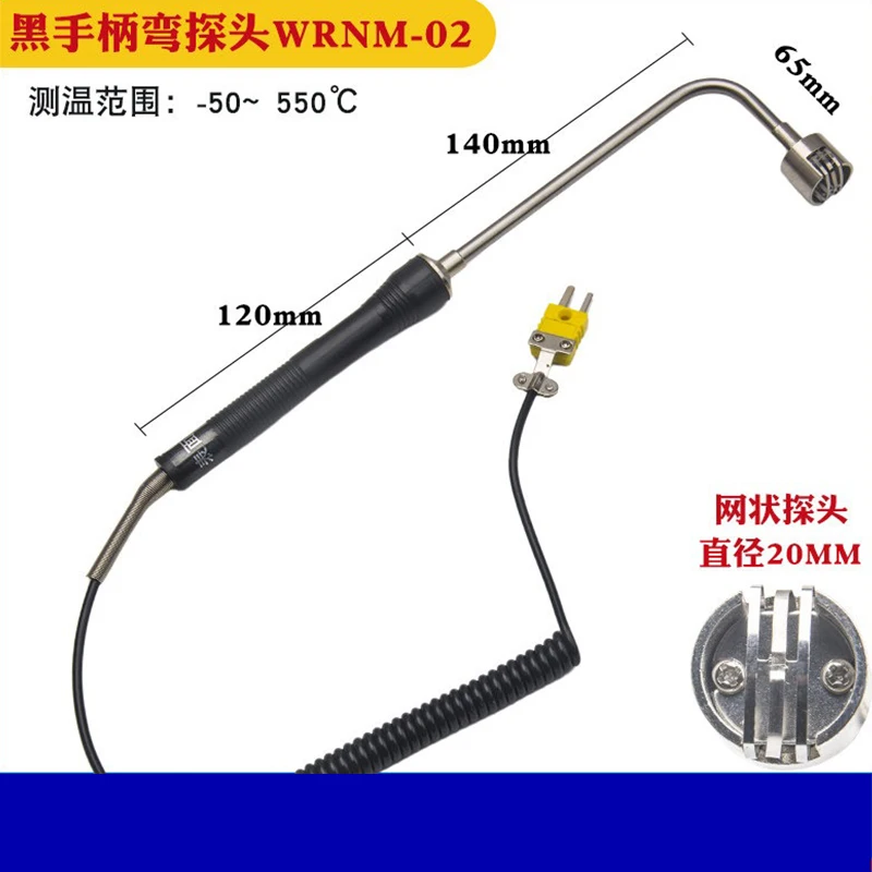 � K-Typ Handheld-Oberflächen-Thermoelement-Sonde Hochtemperatur-Thermoelement-Temperatursensor Thermoelement WRNM-020 WRNM-038 WRNM-39 – Detail 12
