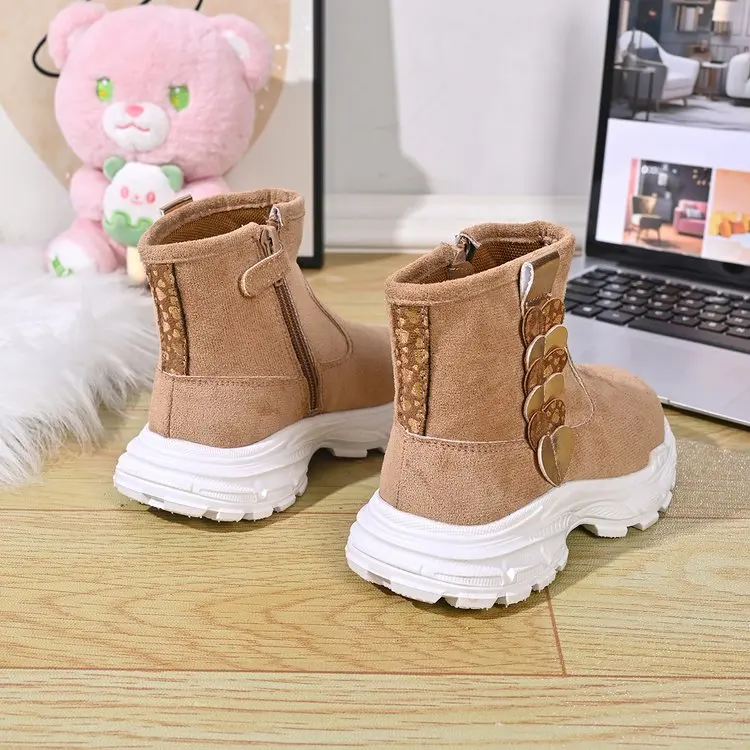 Picture 6: Toddler Boots Fall Winter 2026 kid's Soft-Soled Boots Black & Khaki Lightweight Casual Shoes for Boys & Girls (Sizes EU 22-29)