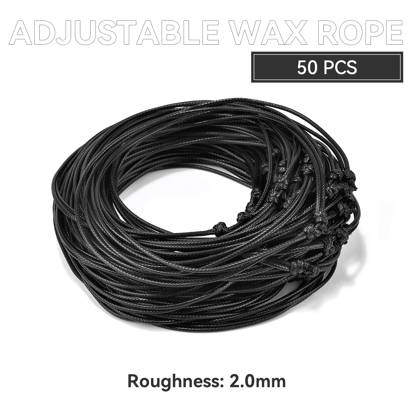 

10/50 шт. 1,0/1,5/2,0 мм восковой шнур, скользящий узел, регулируемое длинное колье-колье, ожерелья для изготовления ювелирных изделий, оптовая продажа