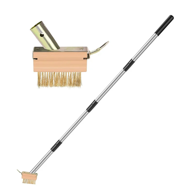 Weeder de rachaduras com alça longa ajustável LBER - Ferramenta manual de remoção de musgo e ervas daninhas para patios e calçadas