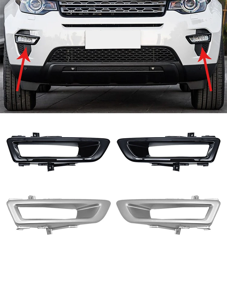 

For Land Rover Discovery Sport L550 2015-2018 Car Front Fog Light Lamp Black Cover Trim Decor LR061234 LR061299