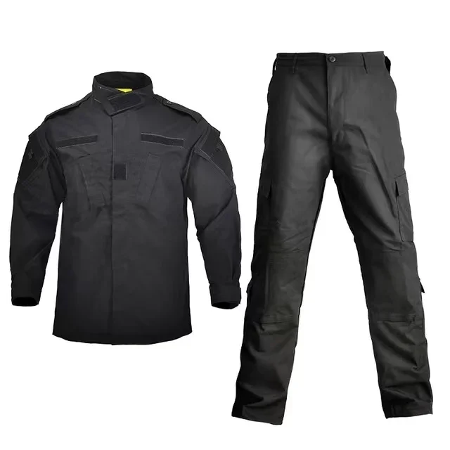 New Hot Durable and Wear-resistant Men's Camo ACU Uniform 2PC Set Training Wear Security Officer Uniforms