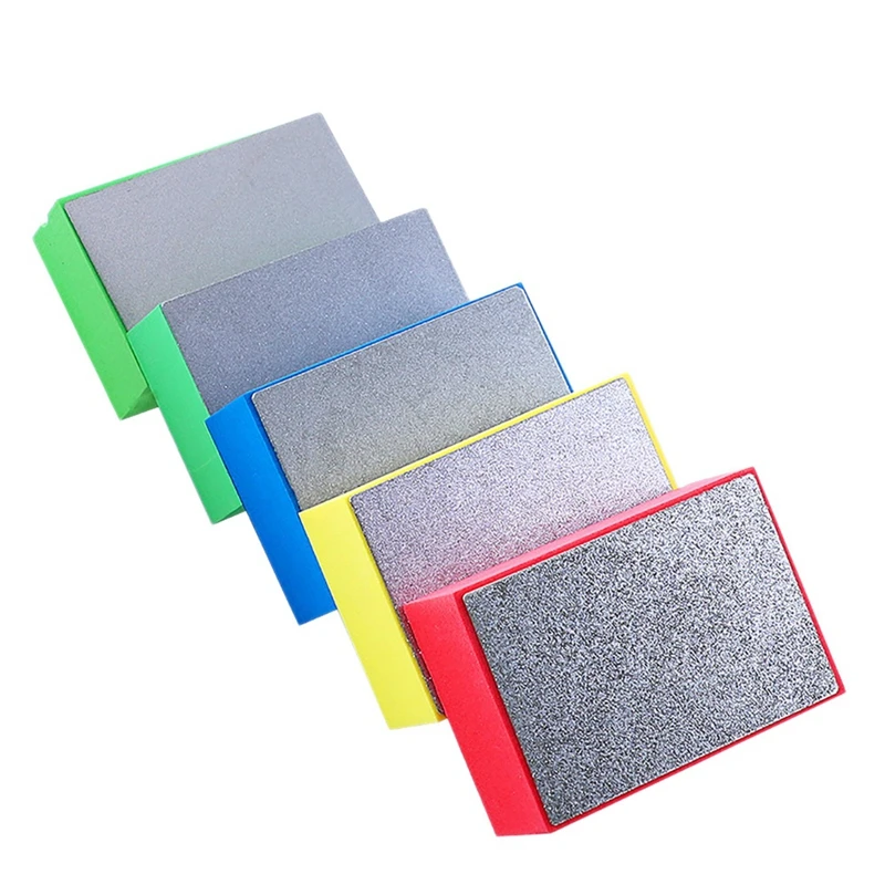 

5 Pcs Polishing Block, Diamond Grinding Block Hand Polishing Pad For Sanding Concrete Glass Stone Granite Marble Promotion