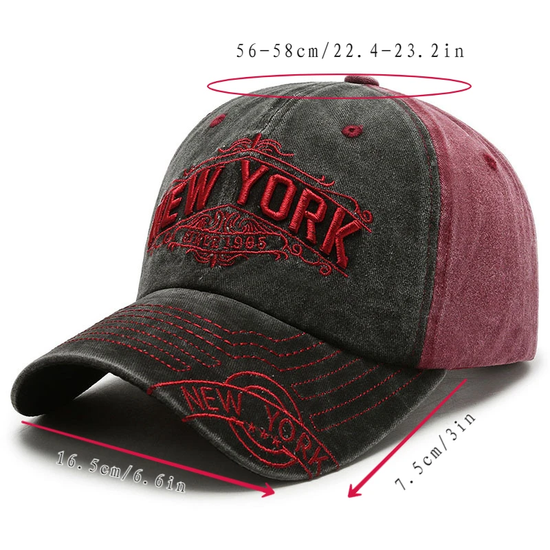 Gorras de béisbol con bordado de letras Retro Para hombres y mujeres, gorros con bordado de letras, lavados, cosidos, Snapback, Unisex, deportes al