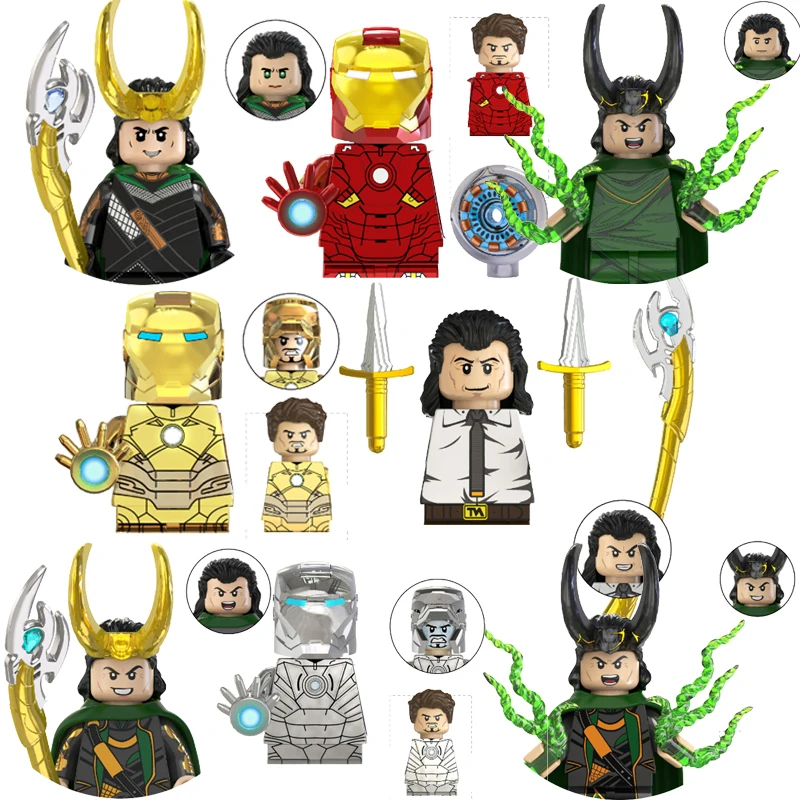 Mini Juguetes de Construcción de Superhéroes de Marvel Avengers: Iron Man, Doctor Strange, Hulk, Thanos, Spider-Man, Venom, Hawkeye